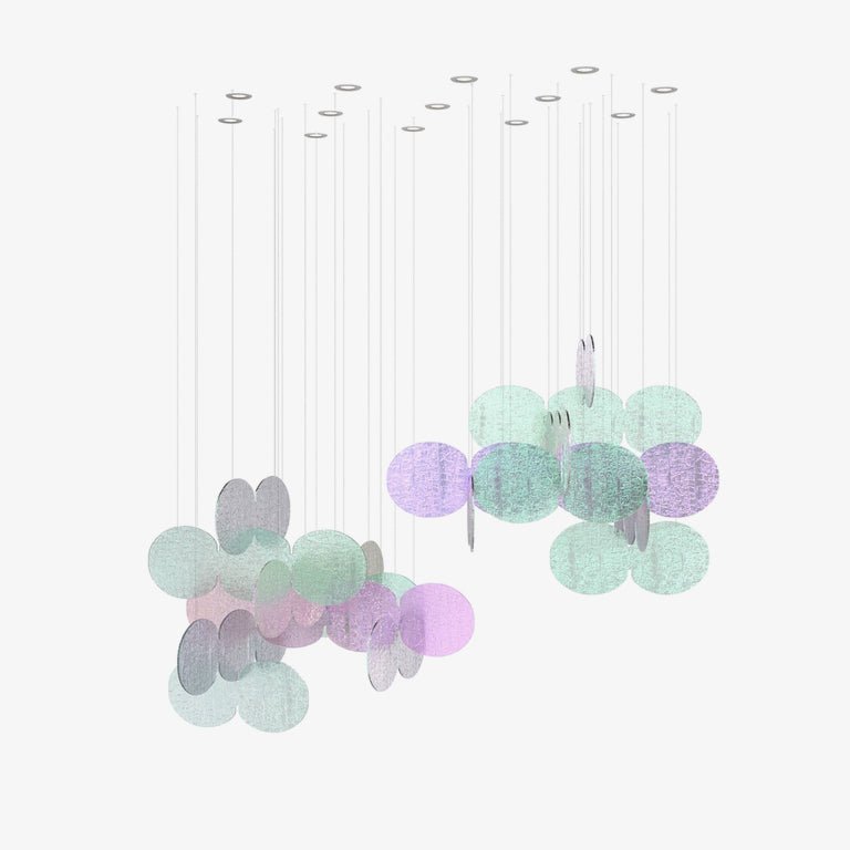 Clouds Iridescent Disc Chandelier
