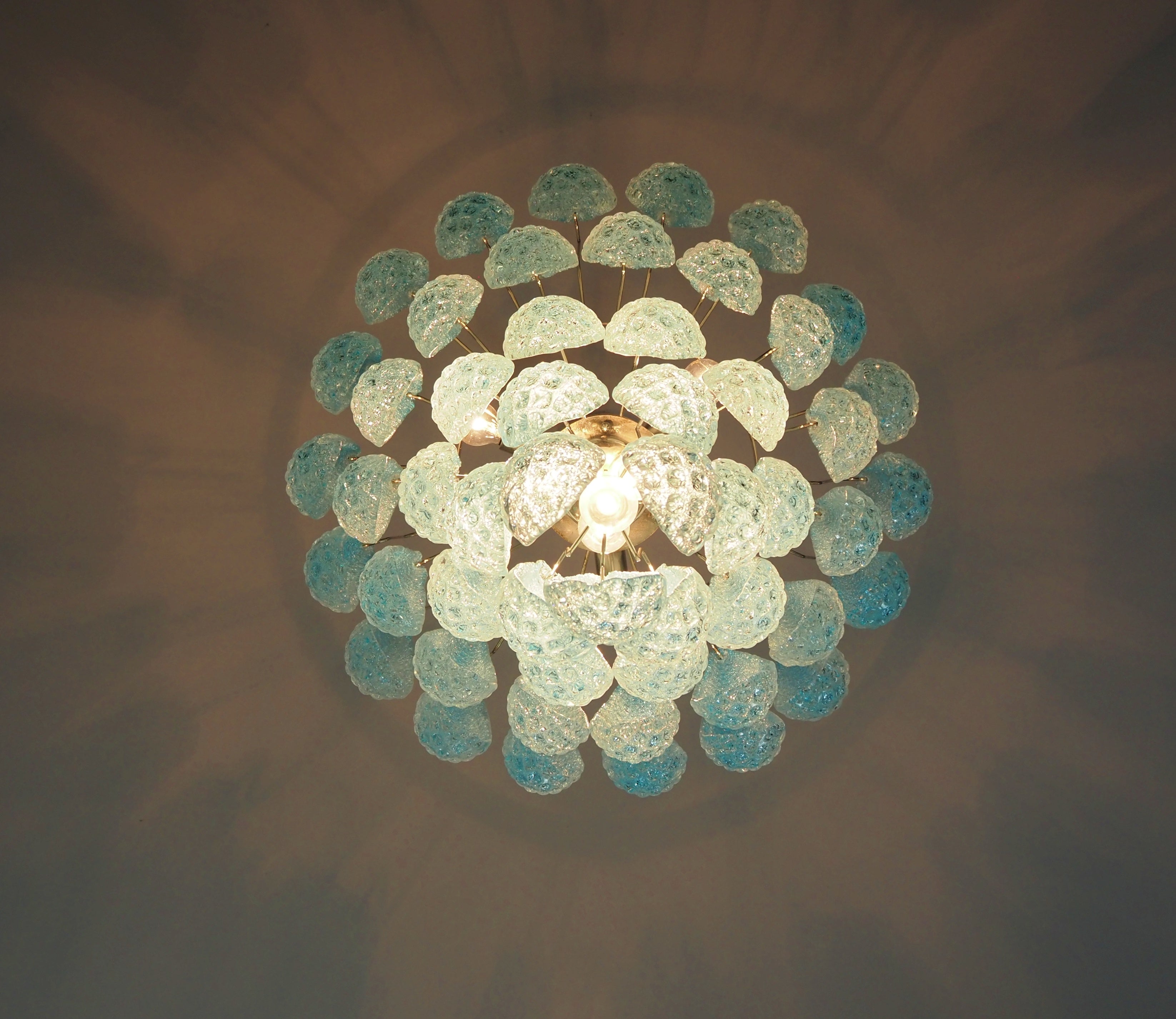 Murano Chandelier 52 Blue Drop Glass