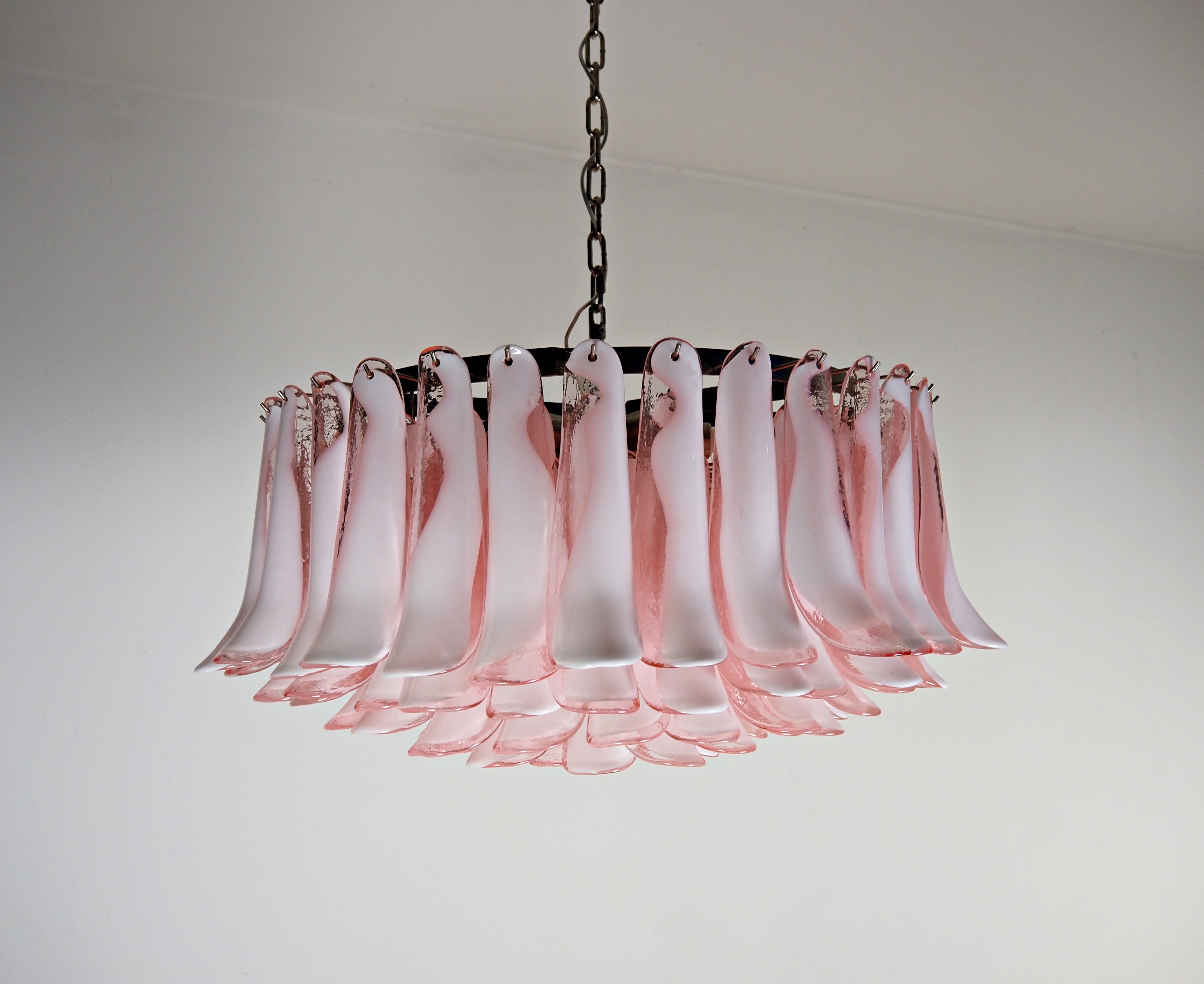 Murano Chandelier 101 Pink Petal Glass