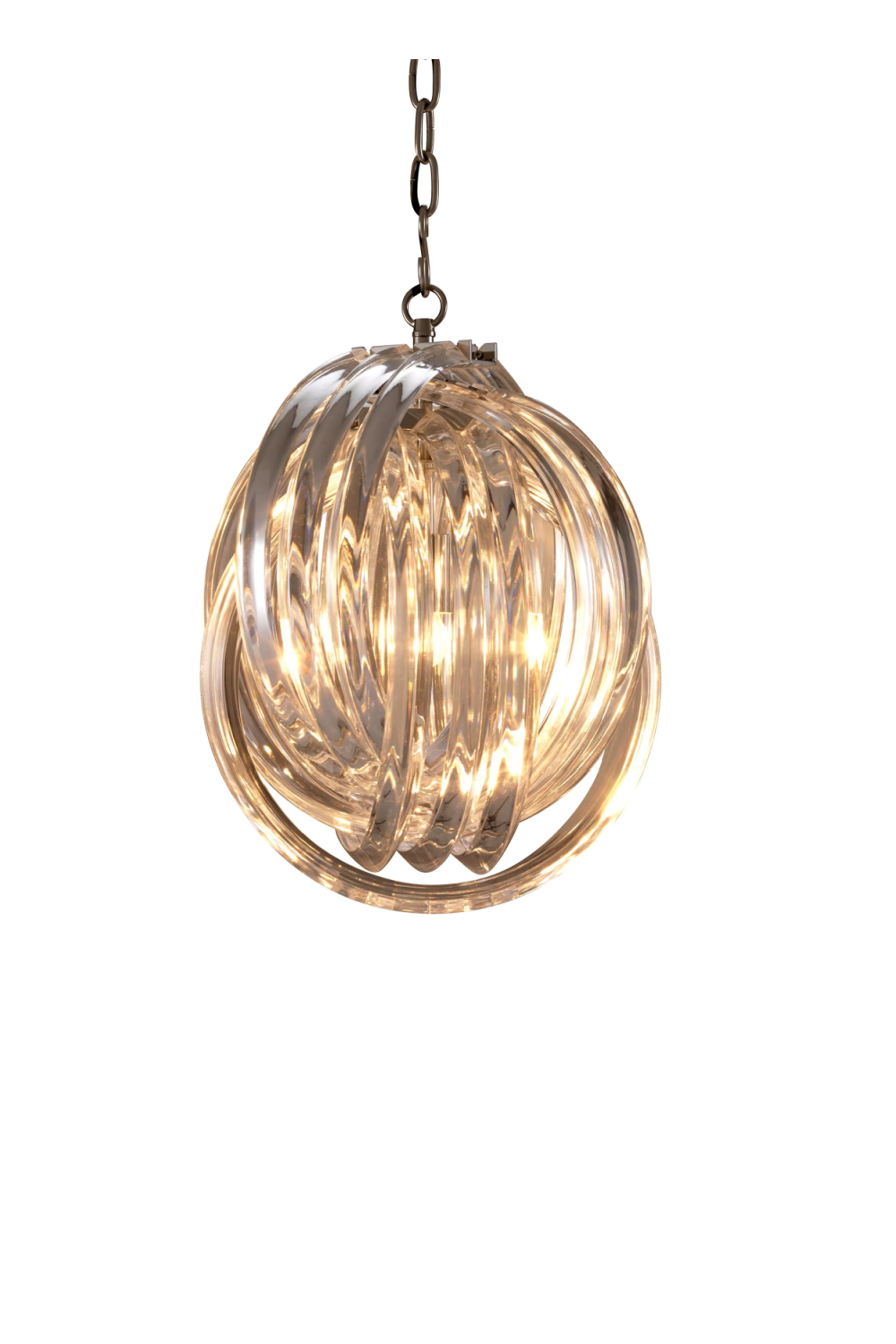 Lucite Loop Chandelier