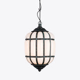 Battersea Opaline and Brass Hanging Lantern - Oasislives
