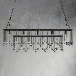 Aubrey Crystal Ball  Rectangular Chandelier 47" 60" - Oasislives