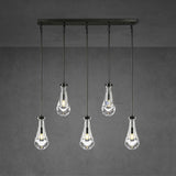Raindrop Rectangular Chandelier 36"(Rod)
