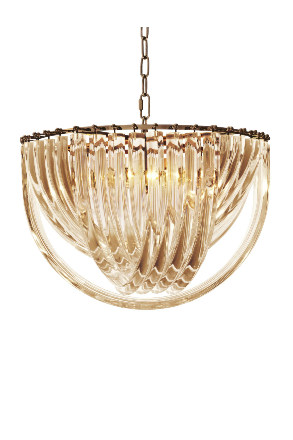 Lucite Loop Chandelier L