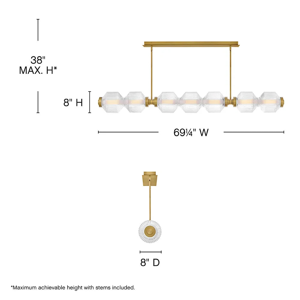 Reign 1 - Light LED Chandelier - Oasislives