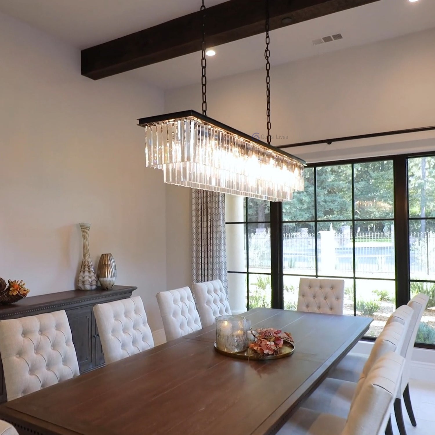 Leland Tiered Rectangular Chandelier