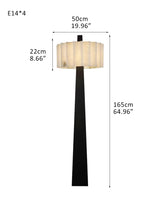Artisanal Craftsmanship Alabaster Floor Lamp 65" Height | Black Stainless Base