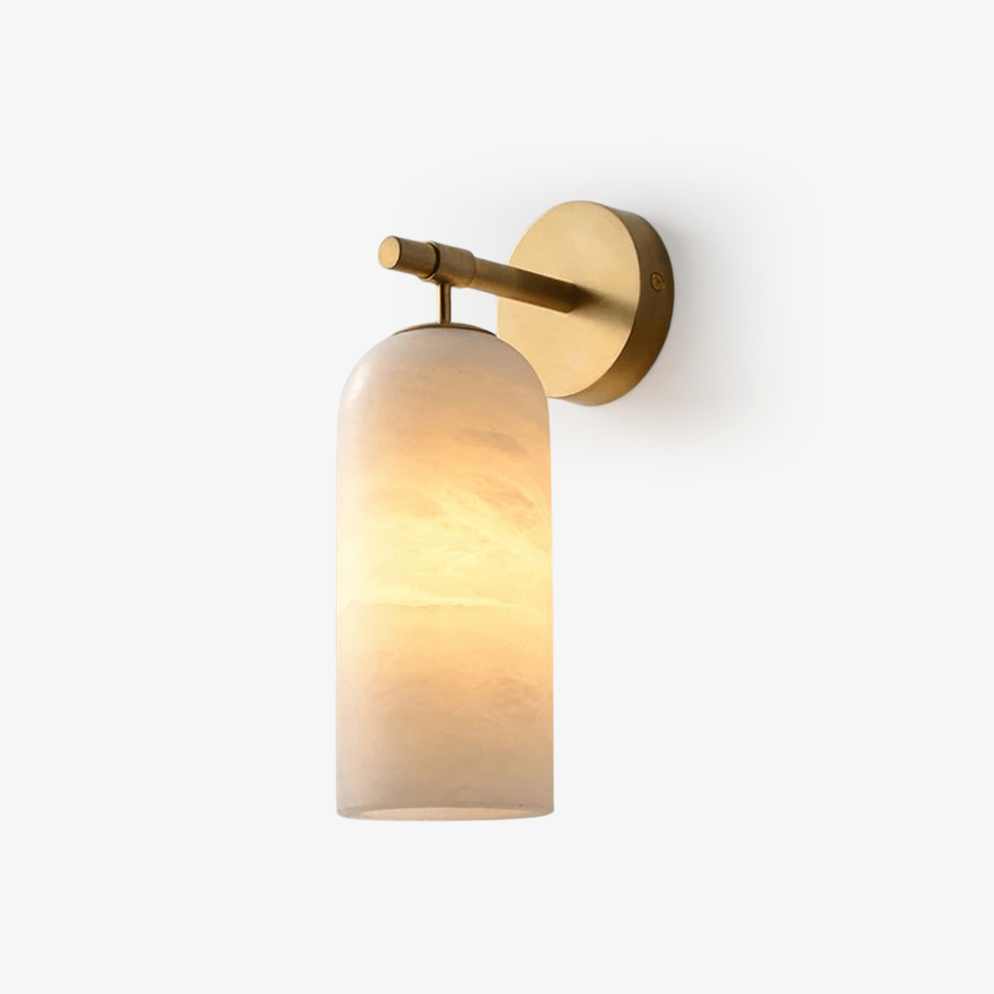 Alabaster Pillar Wall Sconce
