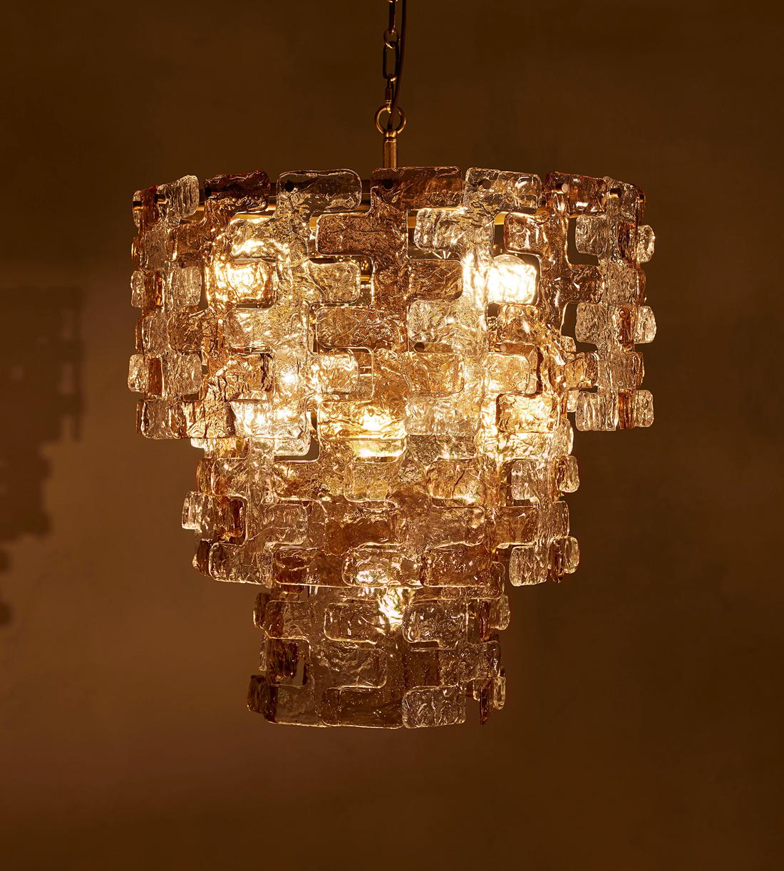 Iona Glass Chandelier 25"W