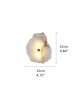 Art Decor Multiple Irregularity Shape LED Brass wall sconces White Alabaster Shade