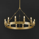 Camina Luxury Vintage Filament Round Chandelier, Classic Chandelier Lighting Fixture