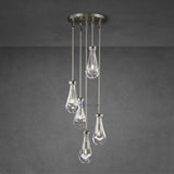 Raindrop Round Chandelier 14"(Rod)
