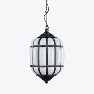 Battersea Opaline and Brass Hanging Lantern - Oasislives