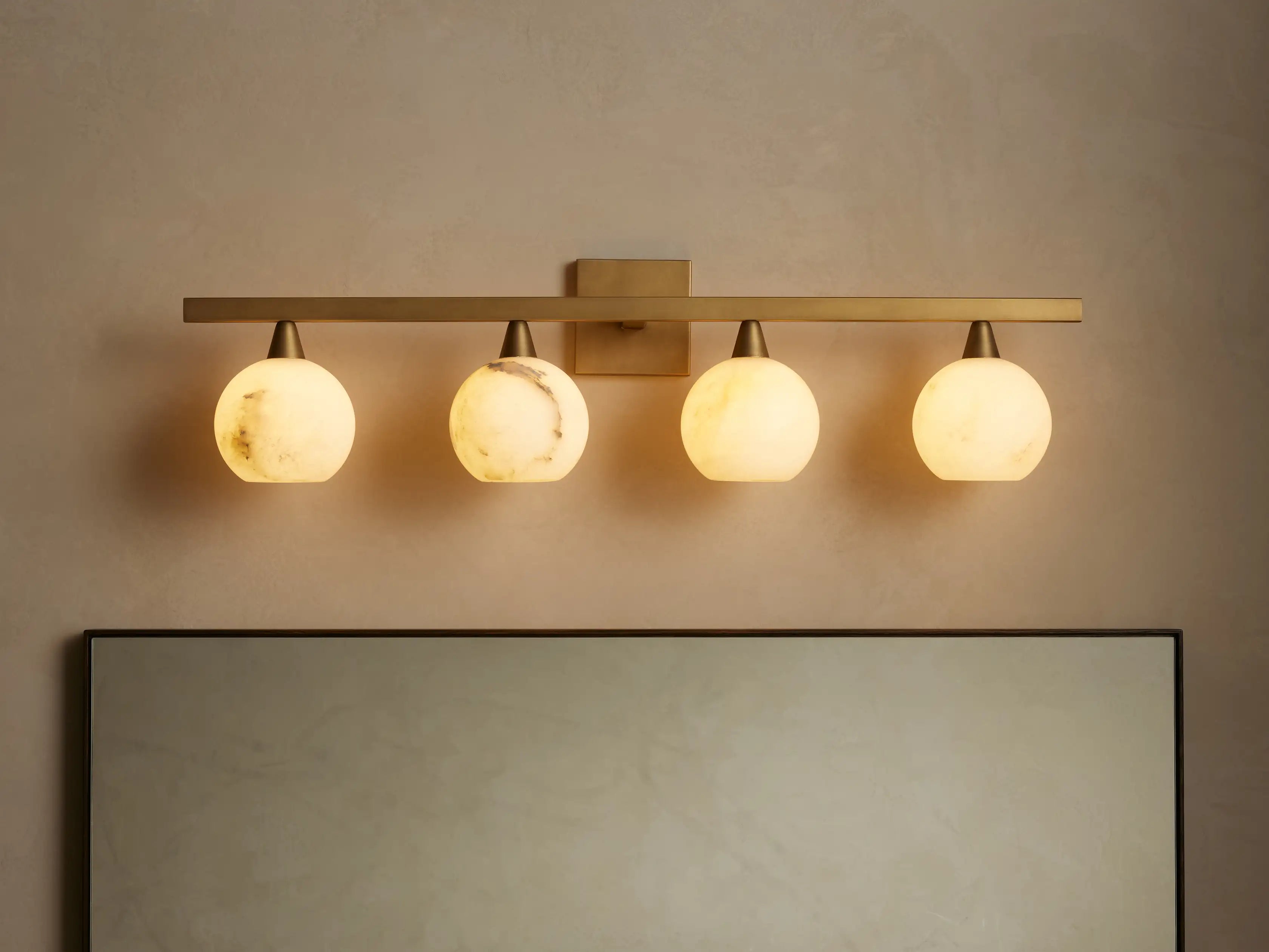Arica Alabaster 4-Light Sconce