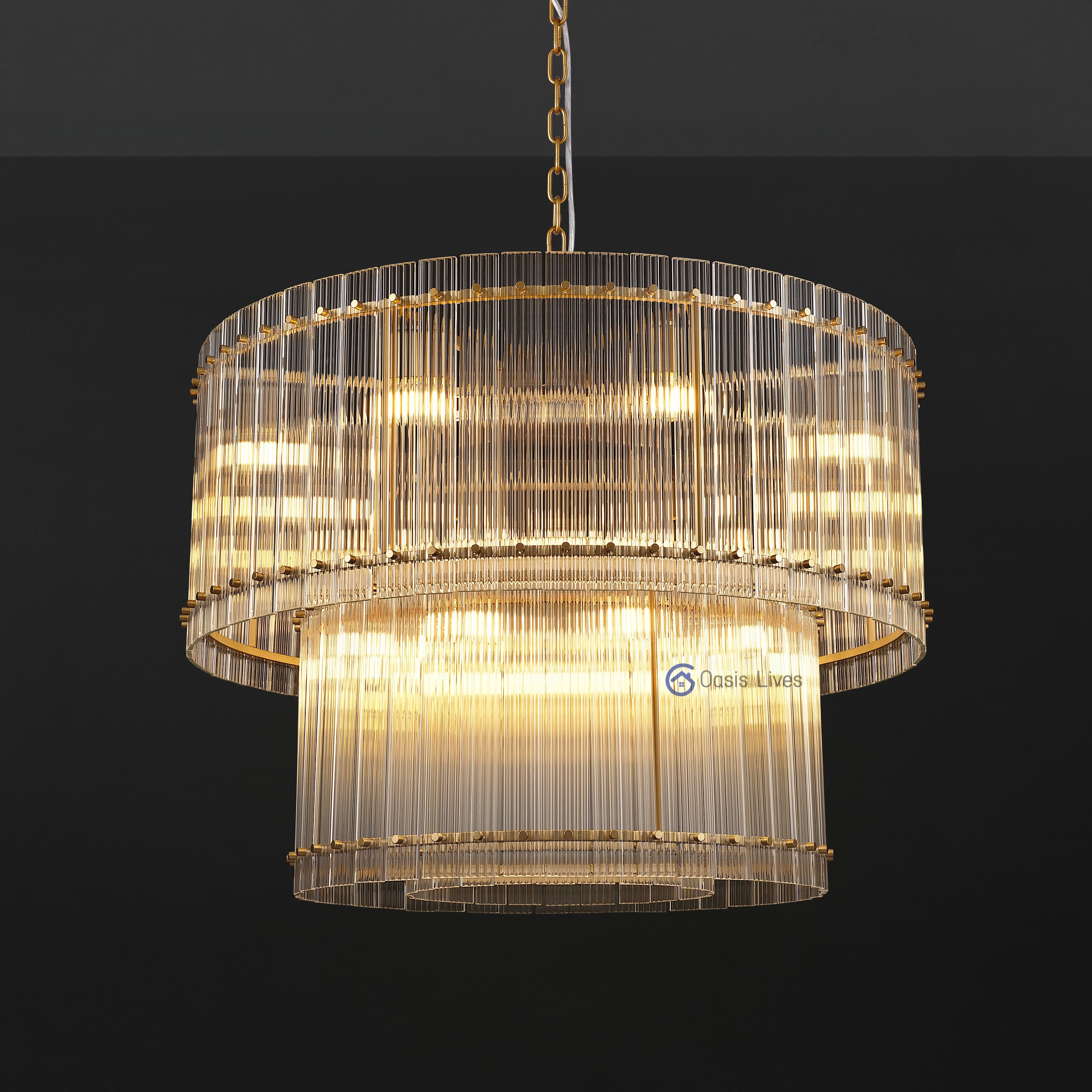 Saint Striped Glass Luxury Lighting Fixtures