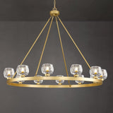Modern Crystal Farmhouse Wagon Wheel Chandeliers for Dining Room