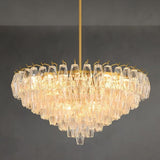 Modern Evelyn Glass Round Chandelier 36"