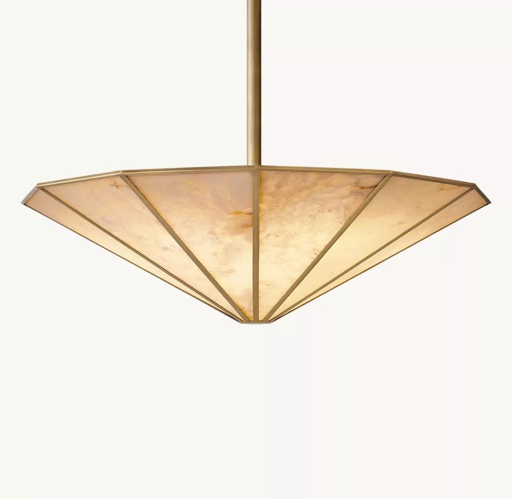 Lucartte Alabaster Round/Linear Chandelier