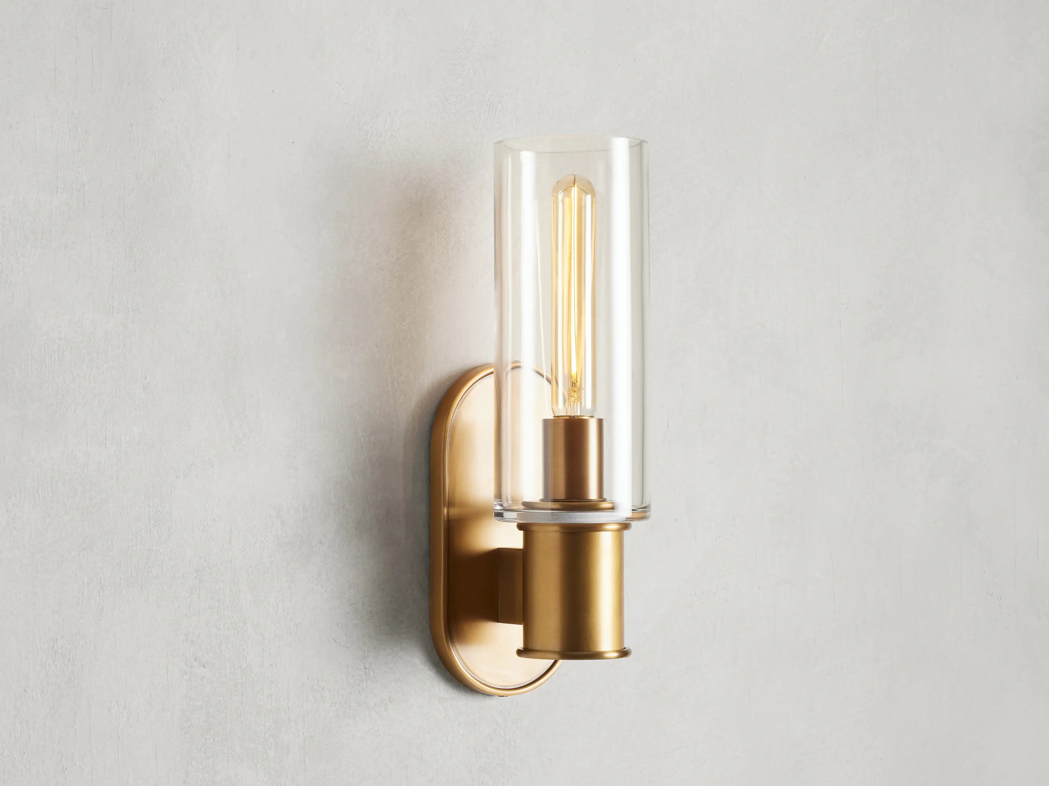 Harlin Sconce in Clear Brass