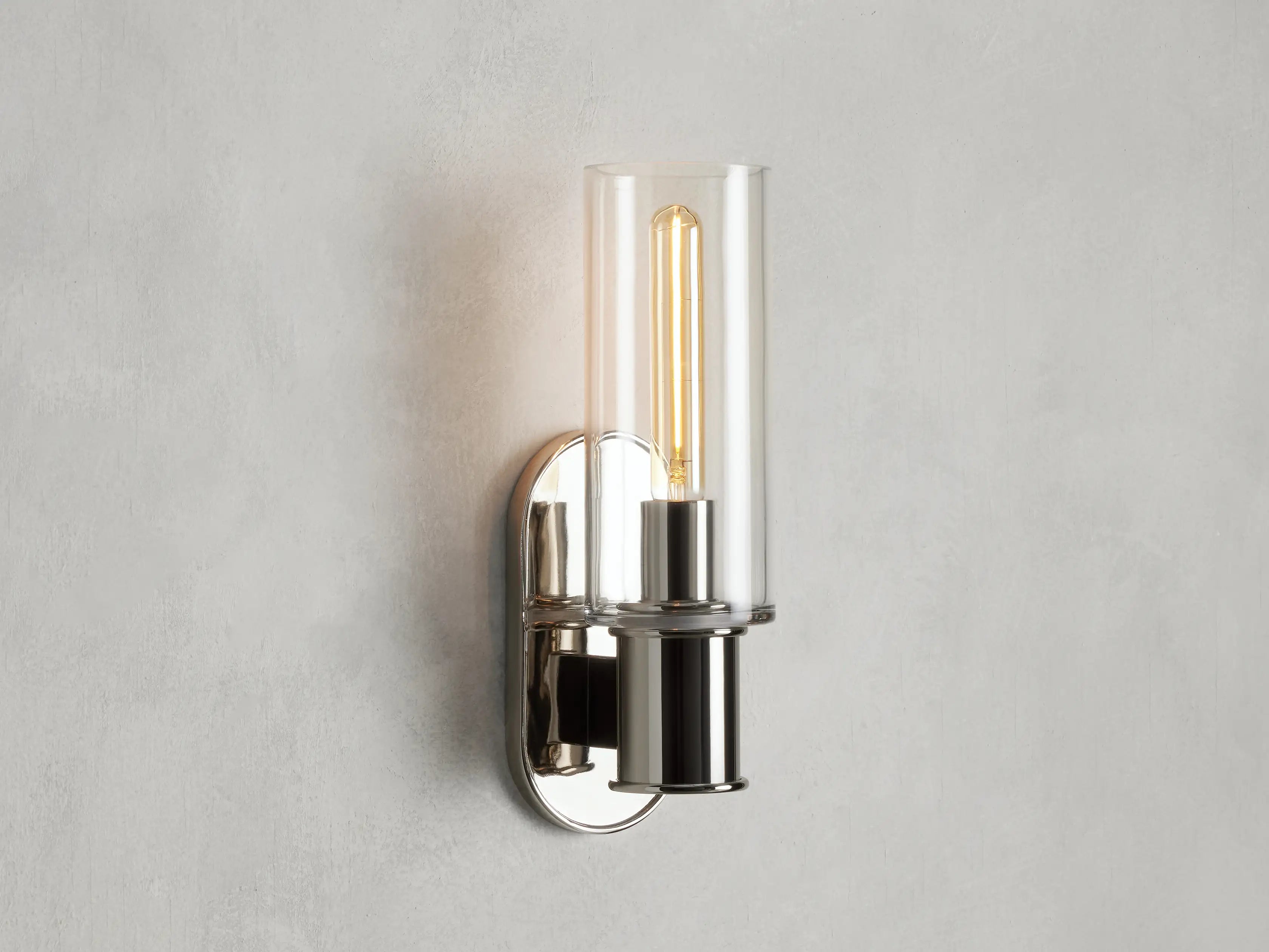 Harlin Sconce in Clear Nickel