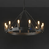Dania Series Luxury Vintage Filament Round Chandelier, Classic Chandelier Lighting Fixture