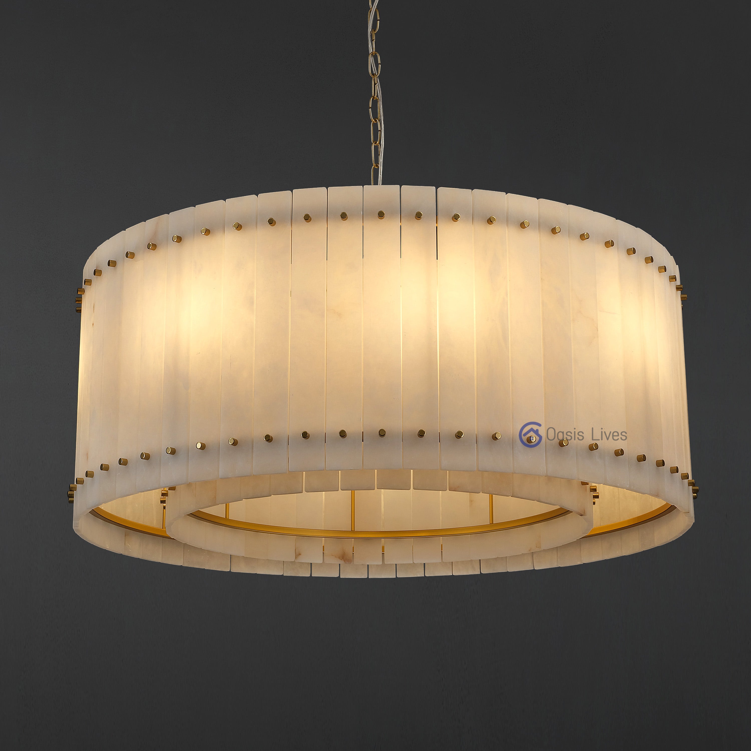 San Marcus Alabaster Luxury Chandelier and Sconce