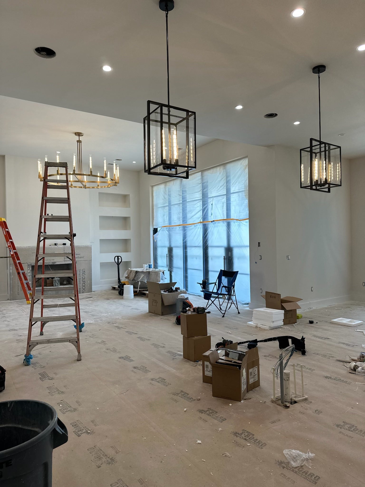 Beckmar Glass Lantern Chandelier