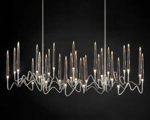 Pezzo Crystal Long Chandelier L78'' 59''  40''