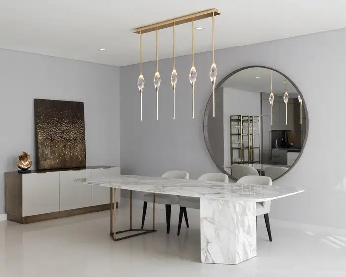 Pezzo Crystal Linear Chandelier 51" 59"
