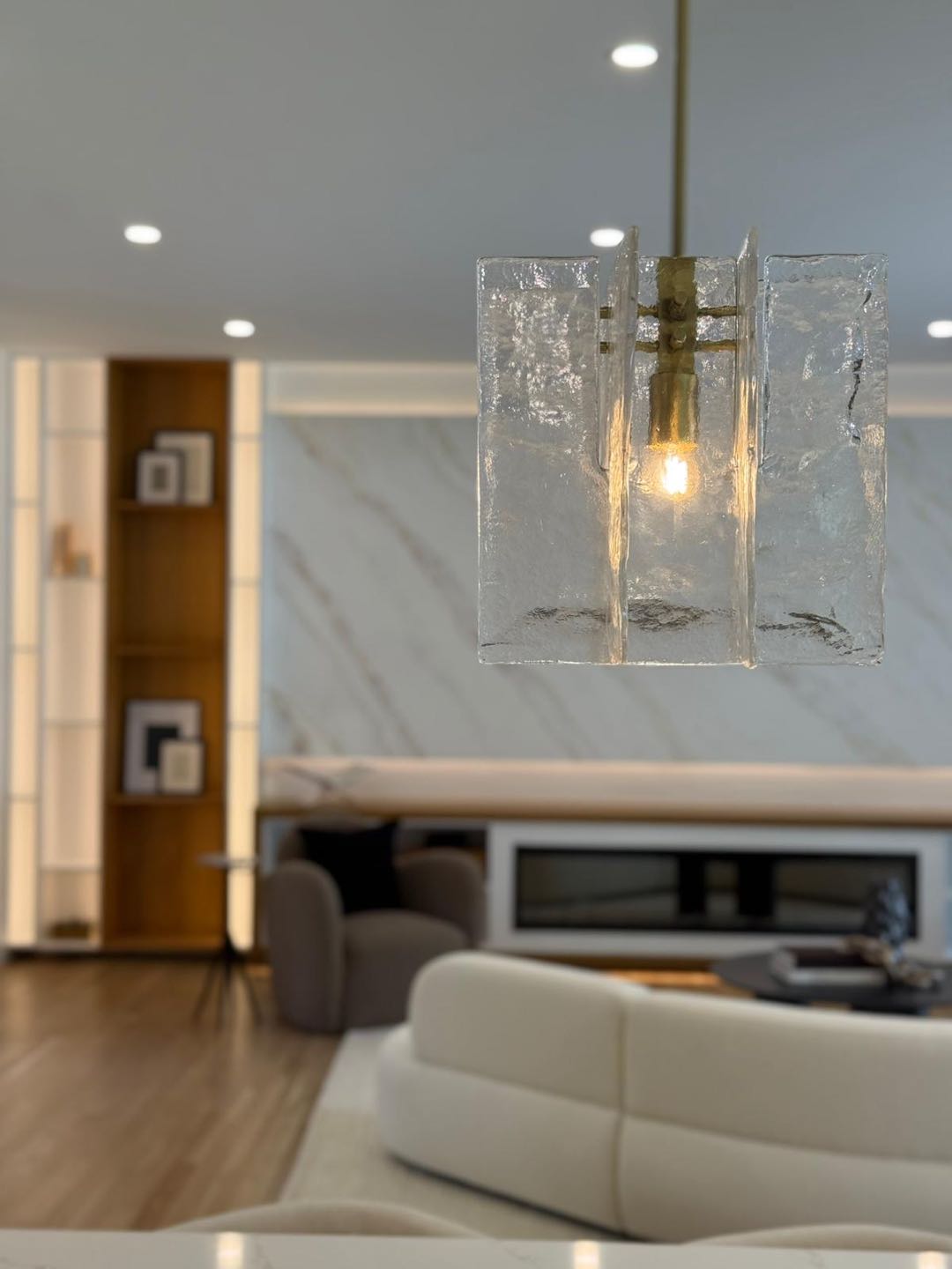 Lattica Modern Glass Chandelier