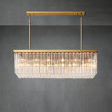 Cielo Rectangular Glass Chandelier 73"