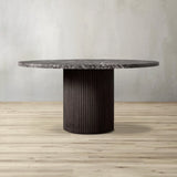 Byron Emperador Round Dining Table