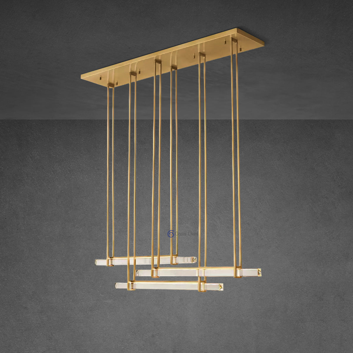 Audubon Triple Bar Linear Chandelier