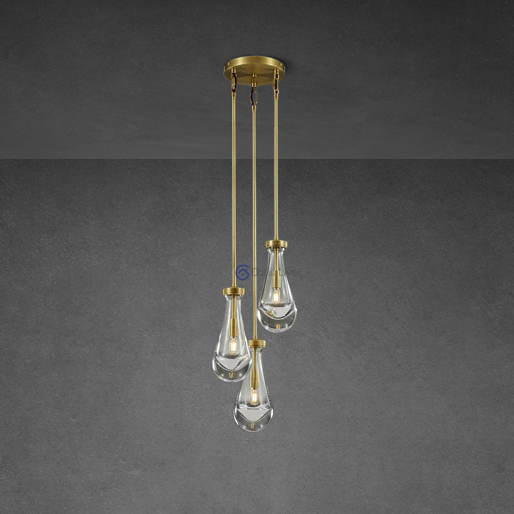 Raindrop Rod Chandelier 8"