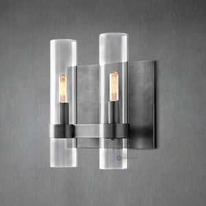 Ravel Modern Fashion Glass Double Sconce - Oasislives