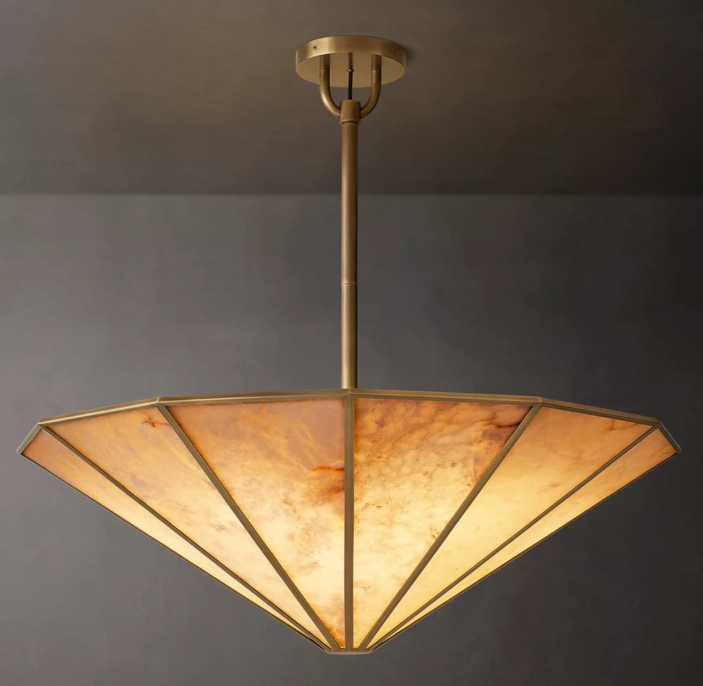 Lucartte Alabaster Round/Linear Chandelier