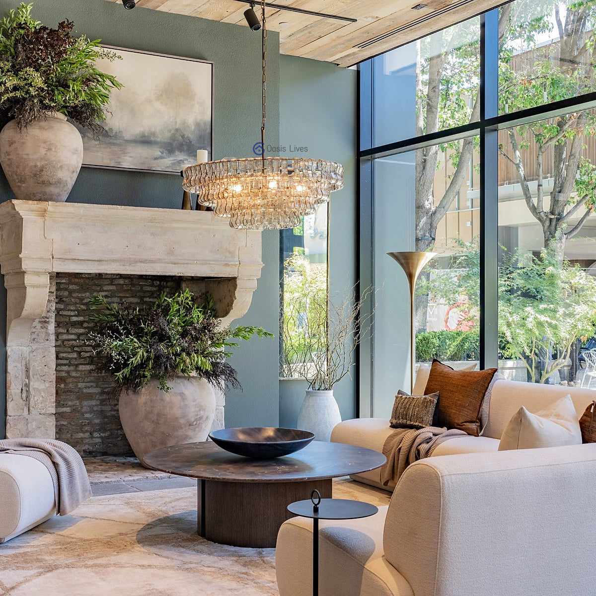 Amor Glass Round Chandelier 36" 48" - Oasislives