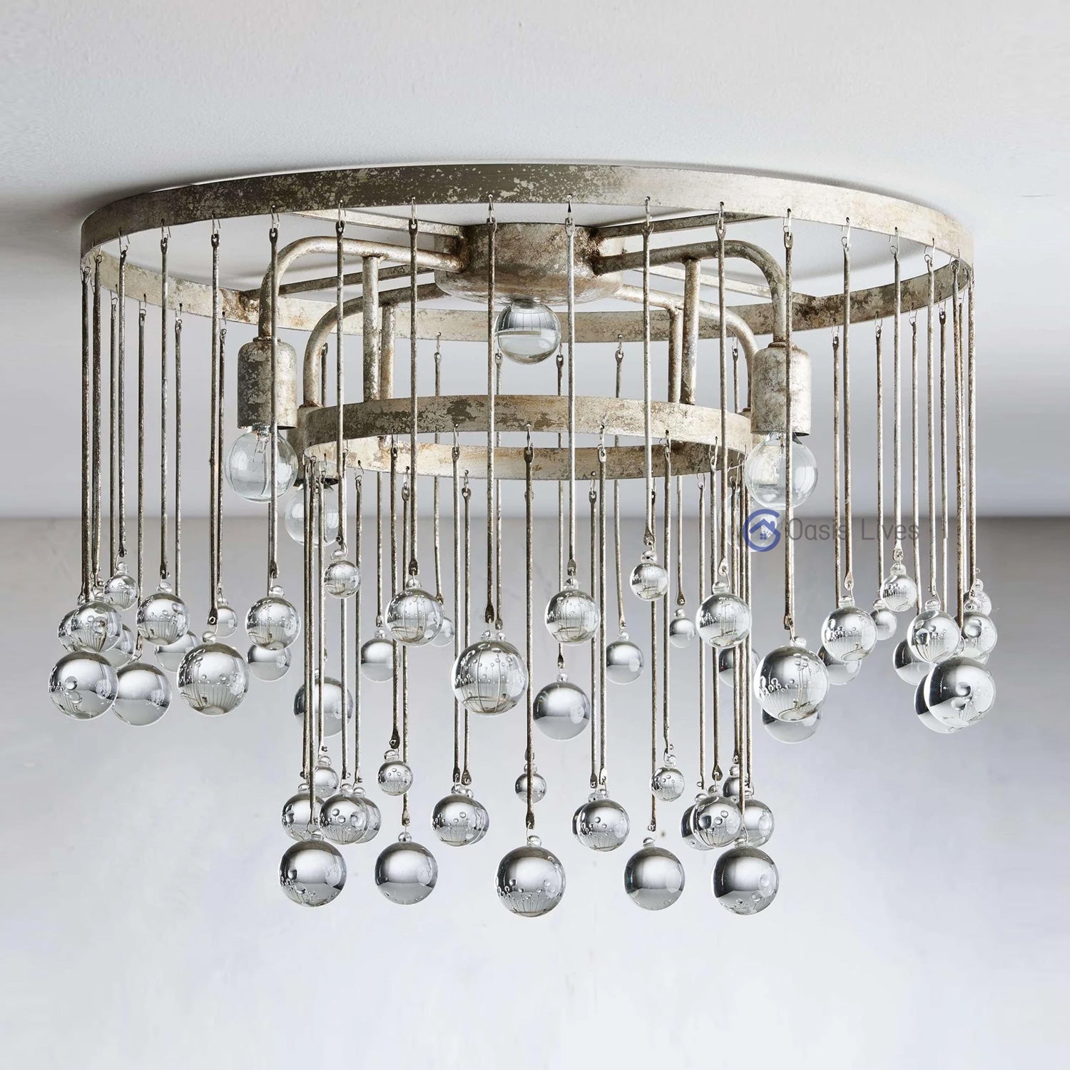 Aubrey Crystal Ball Flushmount - Oasislives