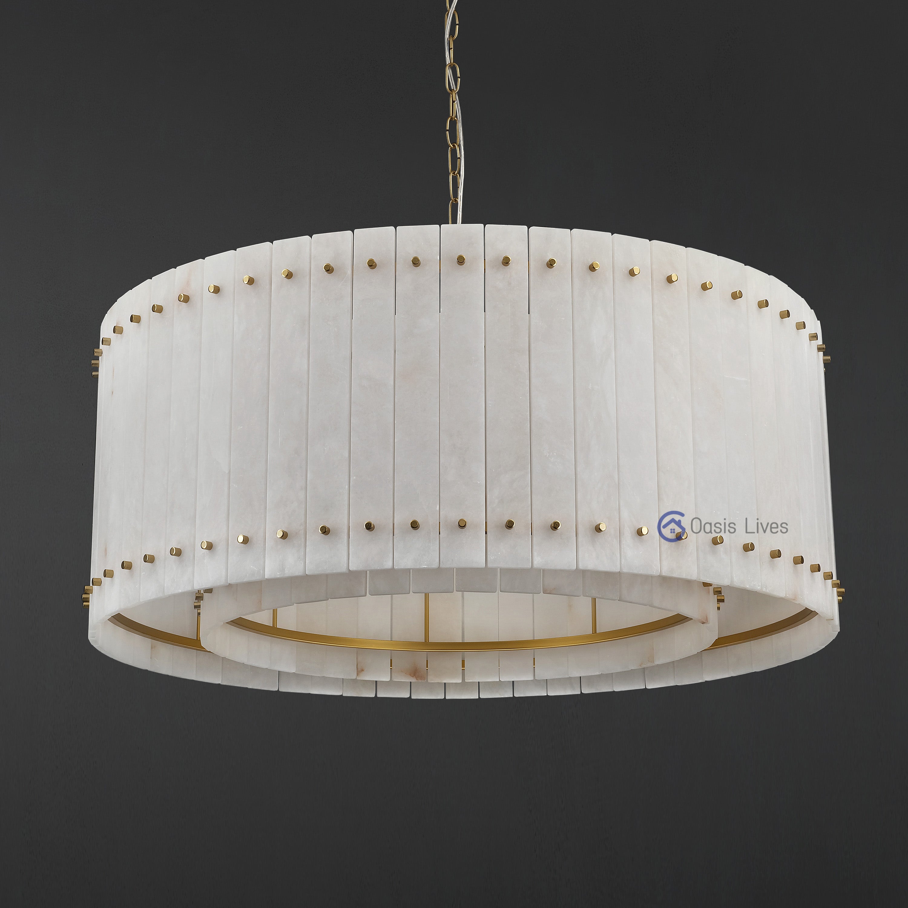 San Marcus Alabaster Luxury Chandelier and Sconce