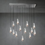 Raindrop Rectangular Chandelier D54" for Dining Room
