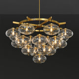 Cabrette Clear Glass Round Chandelier 48"