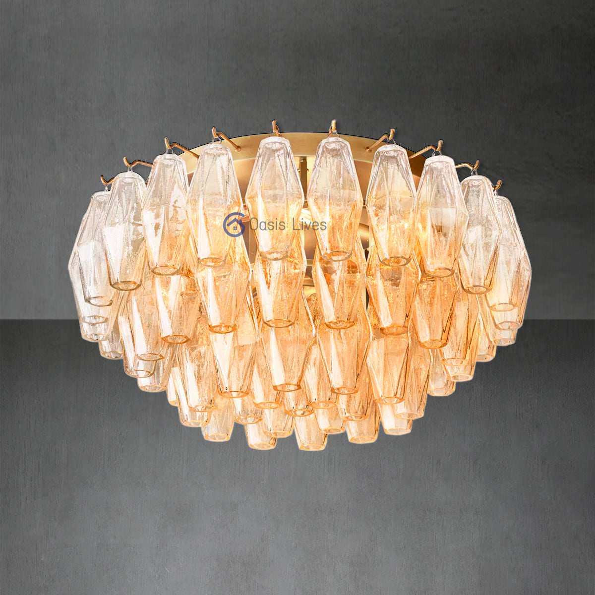 Chiara Clear Glass Flushmount