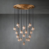 Pearl Ball Round Chandelier 38"