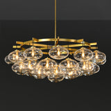 Cabrette Clear Glass Round Chandelier 60"