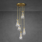 Raindrop Round Chandelier 14"(Rod)