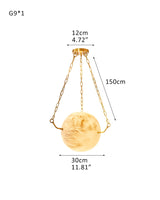 Vintage Alabaster Globe Pendant Light Fixture with brass/black adjustable chain 150cm