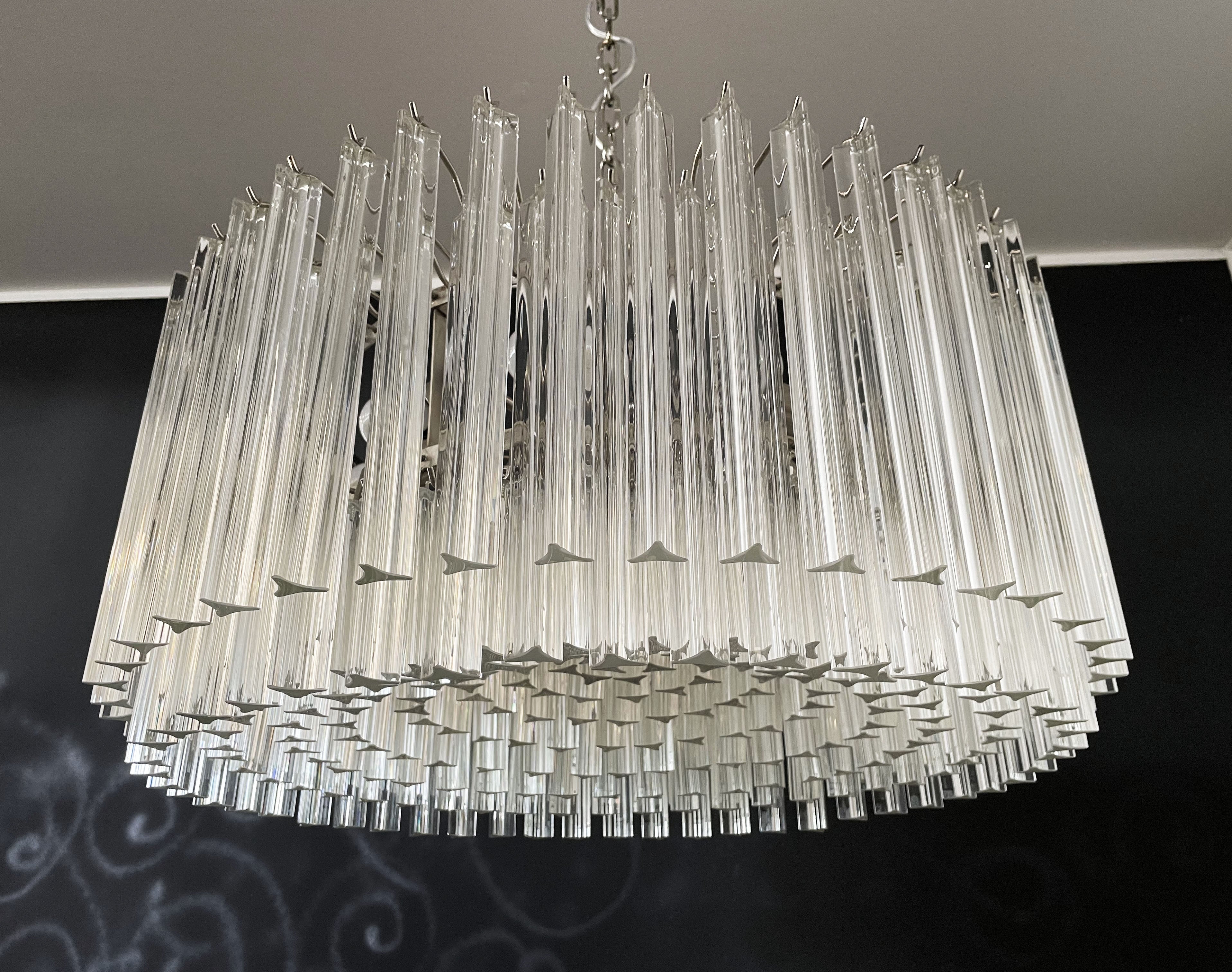 Murano Chandelier 265 Clear Prism Glass