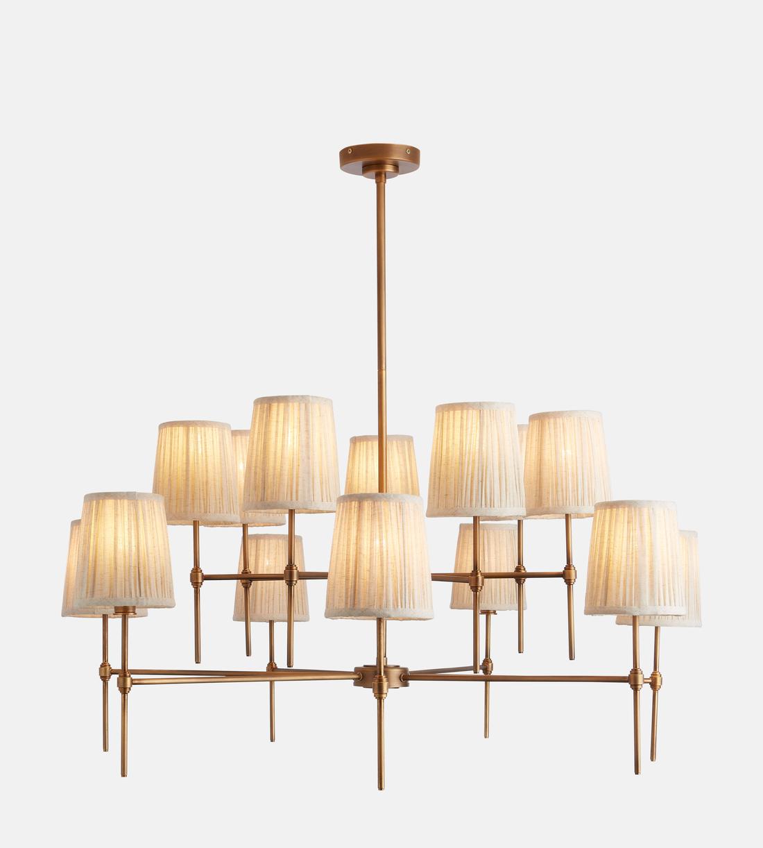 Isobella Chandelier, Antiqued Brass, Large