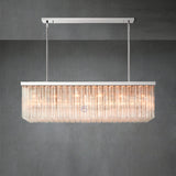 Cielo Rectangular Glass Chandelier 73"