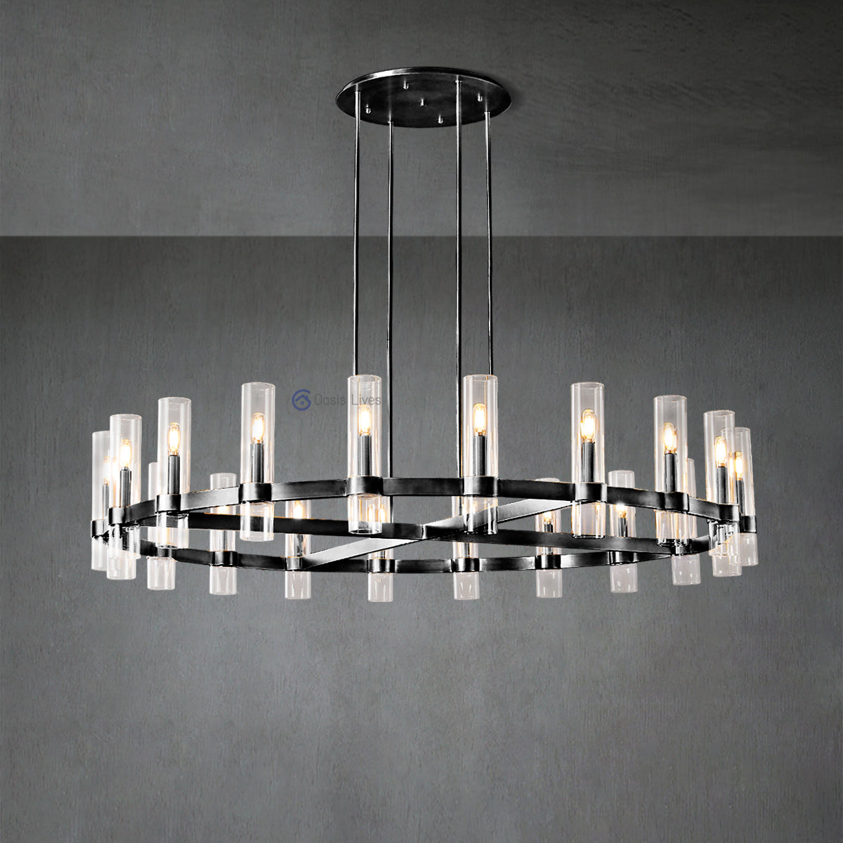 Ravel Modern Fashion Glass Round Chandelier Light D60‘’